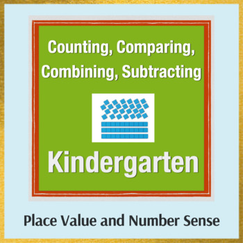 Preview of Kindergarten Math - Shown by Base Ten Blocks        NO PREP