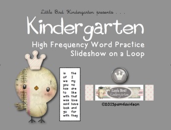 Preview of Kindergarten Basic High Frequency Words Practice Movie Slideshow