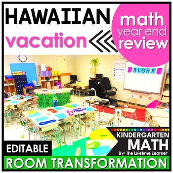 Preview of Kindergarten Beach Day Activities Hawaii Room Transformation Beach Math Review