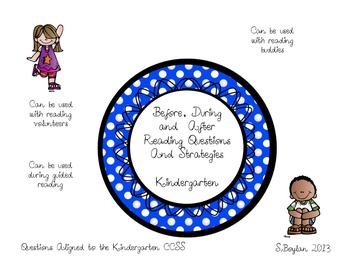 Preview of Kindergarten Before, During and After Reading Questioning and Strategy Circles