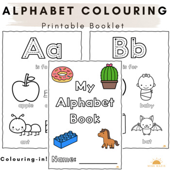 Kindergarten Beginning Sounds Booklet- Colouring in Printable Activity