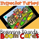 Kindergarten Beginning Sounds Phonics Boom Cards November 