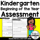Kindergarten Beginning of the Year Assessment