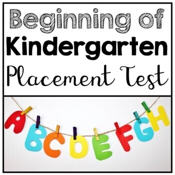 Preview of Kindergarten Beginning of the Year Placement Assessment