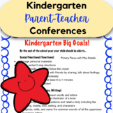 Kindergarten Big Goals for Parent Teacher Conferences
