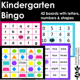 Kindergarten Bingo Letters, Numbers, Shapes, and Colors