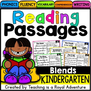 Preview of Kindergarten Blend Reading Passages