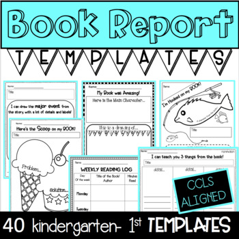 Preview of Kindergarten-First Grade Book Report-Response Templates
