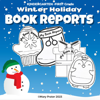 Preview of Book Reports Kindergarten Holidays Seasonal Interactive Printables