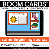 Kindergarten Boom Cards™ Same Beginning Sound Blue Deck} D