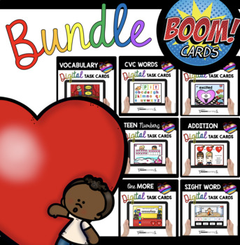 Preview of Kindergarten Boom Cards for Valentine's Day - Digital February Activities