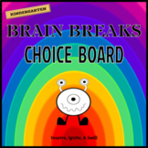 Kindergarten Brain Breaks Choice Board 