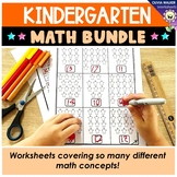 Kindergarten Math Bundle - No Prep Worksheets / Printables