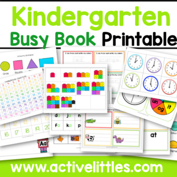 Preview of Kindergarten Worksheets (Busy Book Activity Binder Learning Folder)