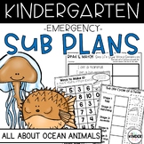 Ocean Animals Emergency Kindergarten Sub Plans | June | NO