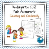 Kindergarten CCSS Math Assessments: Counting and Cardinality