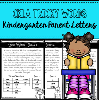 Preview of Kindergarten CKLA Tricky Word Parent Letters - Full Year!