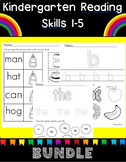 Kindergarten Unit 1, 2, 3, 4, & 5 Mini Bundle ALL workshee