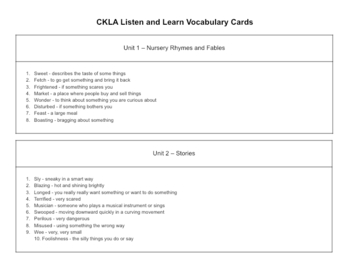 Preview of Kindergarten CKLA Vocabulary Cards