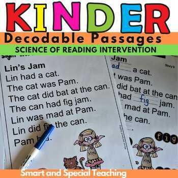 Preview of CVC Decodable Readers Kindergarten Science of Reading Curriculum
