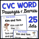 Kindergarten Review Summer Packet CVC Word Game & Reading 