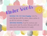 Kindergarten CVC Word and Sentence Reading Practice