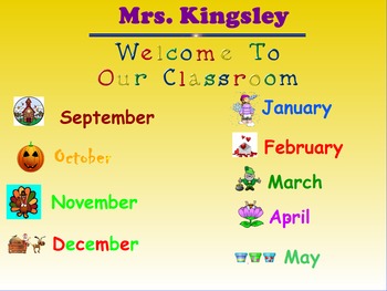 Preview of Kindergarten Calendar