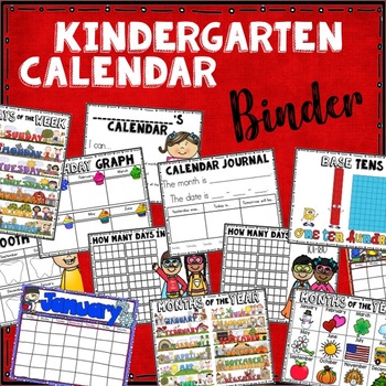 Preview of Kindergarten Calendar Binder - for student use