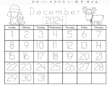 Kindergarten Calendar/Math Journal Sheets Includes Blank and Prefilled ...