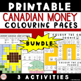 Kindergarten Canadian Money Coin Identification Colouring 