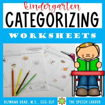 Preview of Kindergarten Categorizing Worksheets