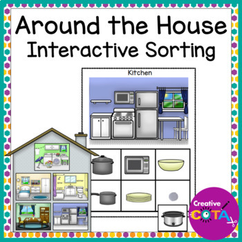 Preview of Preschool Kindergarten Activity Interactive Book Sorting Household Objects