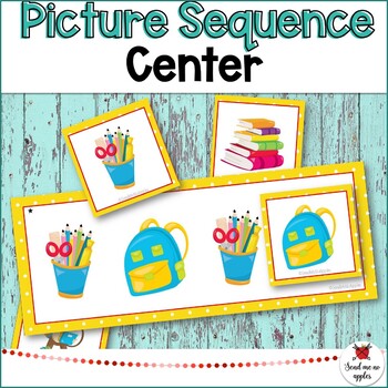 Kindergarten Center - Back to School Picture Sequencing center | TPT