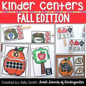 Preview of Kindergarten Centers {Fall Centers} Math & Literacy Centers
