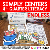 Kindergarten Centers - Fourth Quarter Simply Centers Bundle