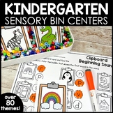 Kindergarten Centers Monthly Sensory Bins and Write and Wi