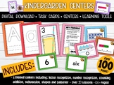 Kindergarten Centers - Task Cards - Math - Letter Recognit
