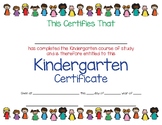 Kindergarten Certificate Children Design