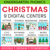 Kindergarten Christmas Digital ELA Centers | Seesaw | Goog