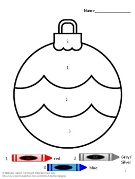 kindergarten christmas math coloring pages color by number worksheets