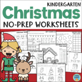Kindergarten Christmas Math & Reading Worksheets Counting 