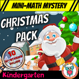 Kindergarten Christmas Mini Math Mysteries - Printable & D