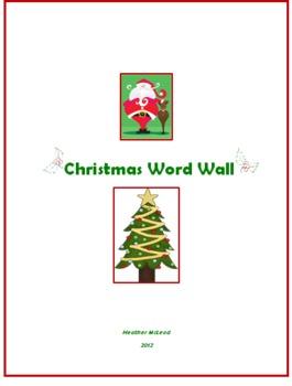 Preview of Kindergarten Christmas Word Wall and Common Core Writing Prompt Set