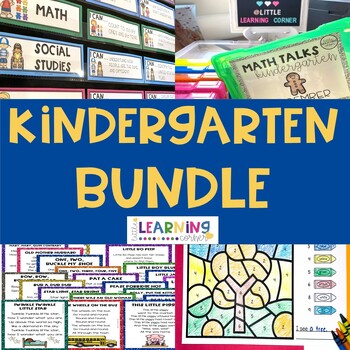 Preview of Kindergarten Classroom Bundle | Centers, Math, Reading, Writing, Nursery Rhymes