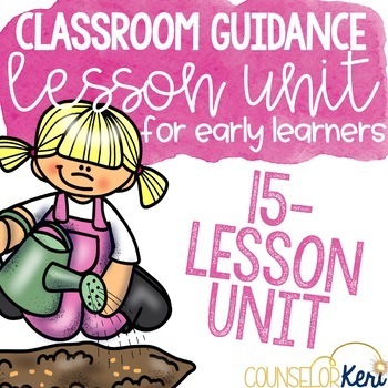 Preview of Kindergarten School Counseling Classroom Guidance Lesson Unit Bundle