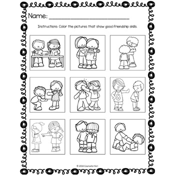 Friendship Worksheets For Kindergarten - Printable Kindergarten Worksheets