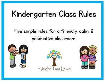 Preview of Kindergarten Classroom Rules