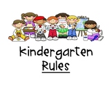 Kindergarten Classroom Rules Poster