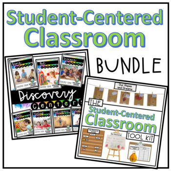 Preview of Kindergarten Classroom Set Up Bundle, 7 Play Centers, Student Centered Toolkit