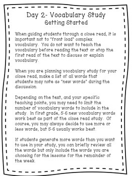Kindergarten Close Reading Guide by Sunny and Bright in Primary | TpT